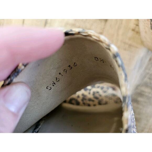 Stuart Weitzman Womens Flatout Leopard Canvas Raffia Flatform Slide Sandals 8.5 - Picture 11 of 14